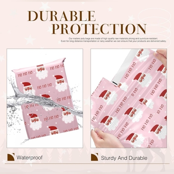 10x13 Christmas Santa Claus Poly Mailers - Picture 5 of 5